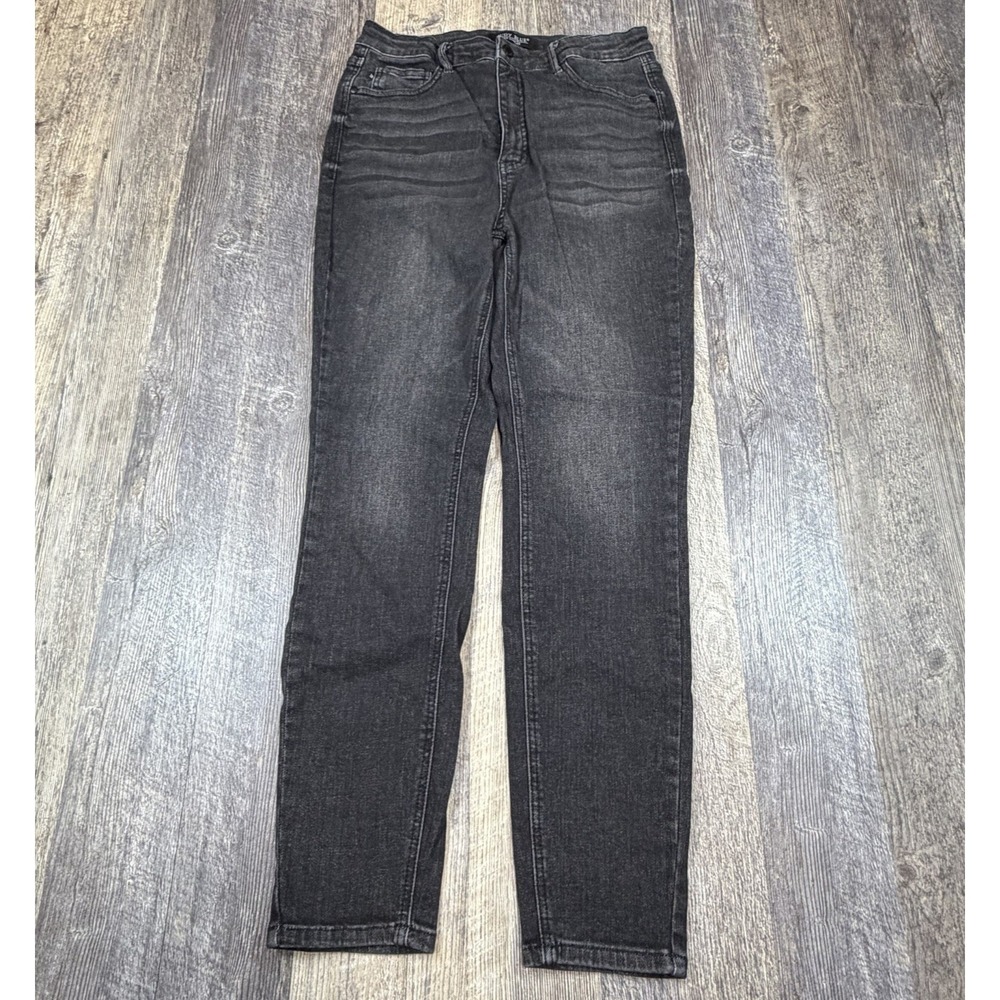 Judy Blue High Rise Control Top Skinny Jeans Women's 11/30 Black Stretch Denim